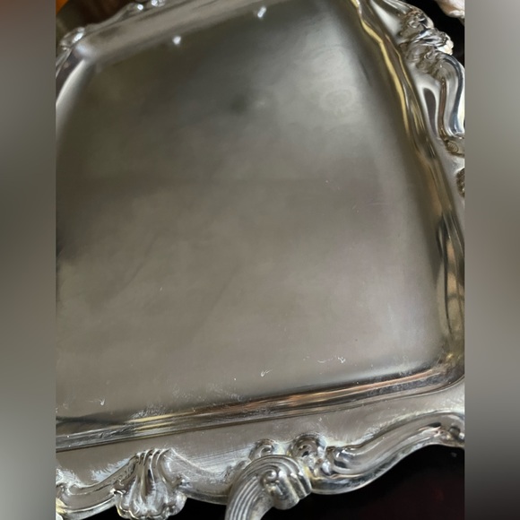 Golden Crown Silver Plated Butler’s Tray - Picture 2 of 10